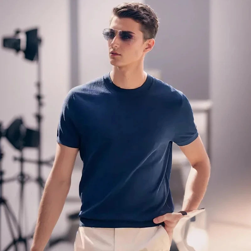 Azure Cashmere T Shirt